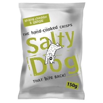 Salty Dog Crisps - Strong Cheddar & Onion -Sharing Bag